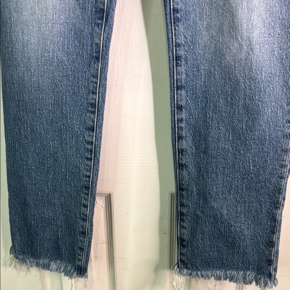 Madewell The Perfect Vintage Jean Blue Ankle Cropped Raw Hem Size 28 - Picture 3 of 11
